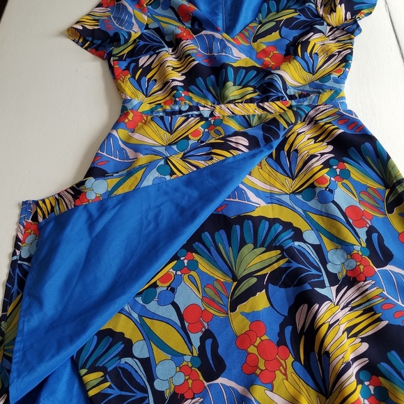 J. Crew Mercantile Front Wrap Print Dress Size Small - Picture 9 of 13